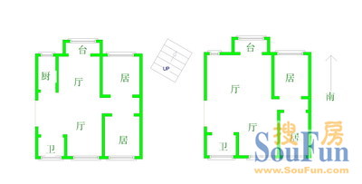 宝安江南村二期江南村二期 5室 户型图 5室3厅2卫1厨 195.00㎡