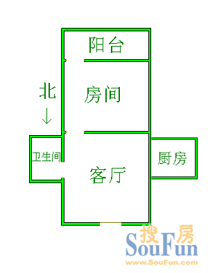 永德小区上海 永德小区 1室 户型 1室1厅1卫1厨 39.00㎡