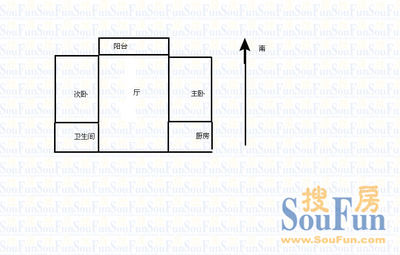 统北村统北村 2室 户型图 2室1厅1卫1厨 55.00㎡