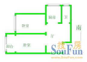 美林东苑美林东苑户型图 2室1厅1卫1厨 143.00㎡