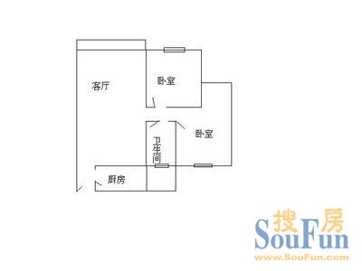 观峰阁观峰阁 2室 户型图 2室2厅1卫1厨 57.00㎡