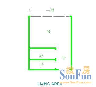 额头湾小区额头湾小区 1室 户型图 1室1厅1卫1厨 50.00㎡
