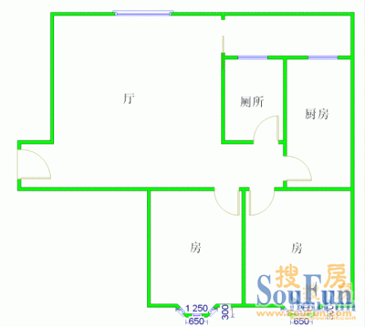 万丰西苑万丰西苑 3室 户型图 3室2厅1卫1厨 106.00㎡