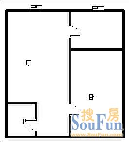 枫桥晓月枫桥晓月 1室 户型图 1室1厅1卫1厨 49.00㎡