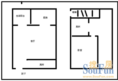 文体苑文体苑 3室 户型图 3室2厅2卫1厨 78.00㎡