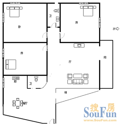 石牌东法院宿舍户型图