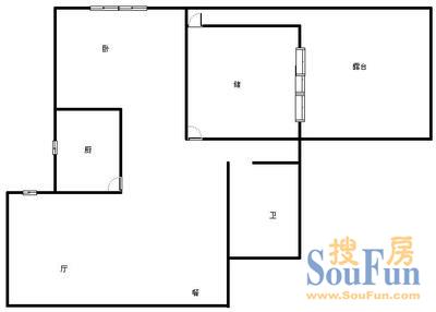 康华大厦康华大厦 2室 户型 2室1厅1卫1厨 77.00㎡