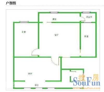 康欣苑康欣苑 3室 户型图 3室2厅2卫1厨 125.00㎡