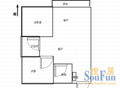 阳光新居阳光新居 2室 户型图 2室2厅1卫1厨 0.00㎡