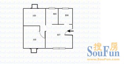 友盛大厦友盛大厦 2室 户型 2室1厅1卫1厨 68.00㎡