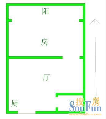 高逸小区高逸小区 1室 户型图 1室1厅1卫1厨 54.00㎡