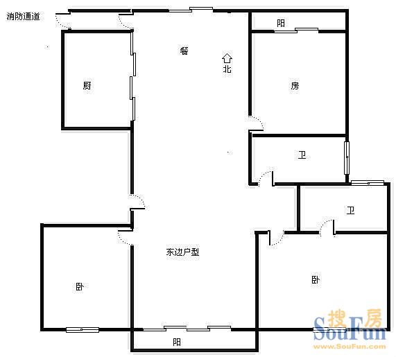 风雅钱塘户型图 3室 户型图3室2厅2卫1厨户型高清图片
