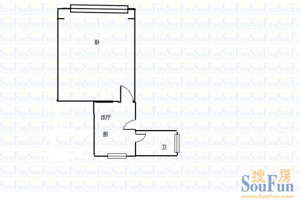 宁锦小区宁锦小区 1室 户型 1室0厅1卫1厨 38.00㎡