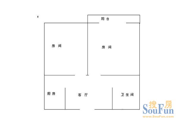 迎园新村十一坊户型 2室1厅1卫1厨 0.00㎡