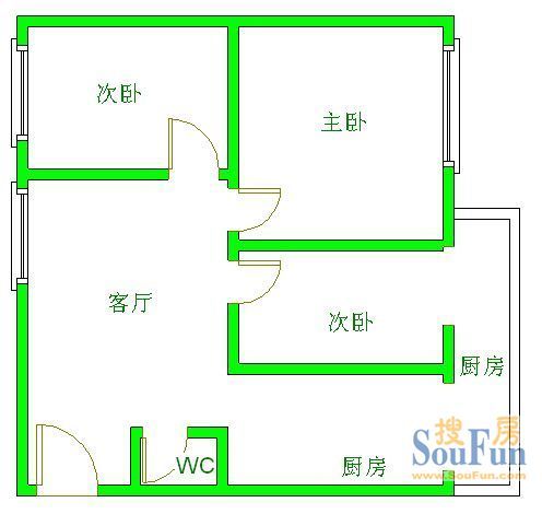 鼓楼北三街80号院户型图