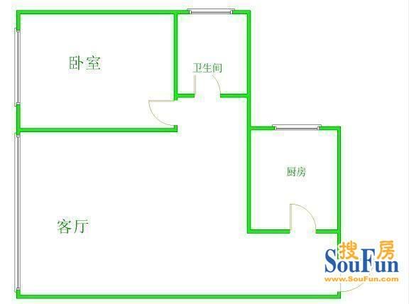 天彩菁华天彩菁华 1室 户型图 1室1厅1卫1厨 53.00㎡