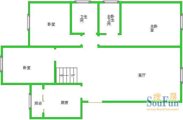 恋日家园户型图 3室2厅2卫1厨 110.00㎡