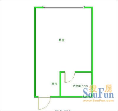 南极星南极星 1室 户型图 1室0厅1卫1厨 33.00㎡