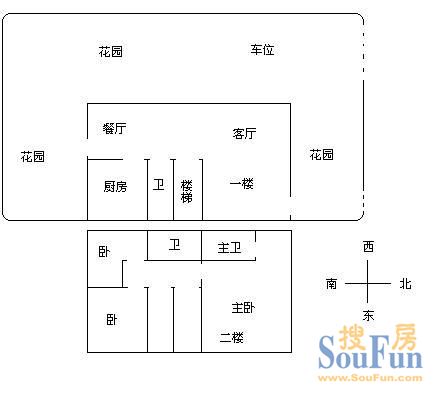 紫荆花园精装三房别墅132㎡仅租3500元/月