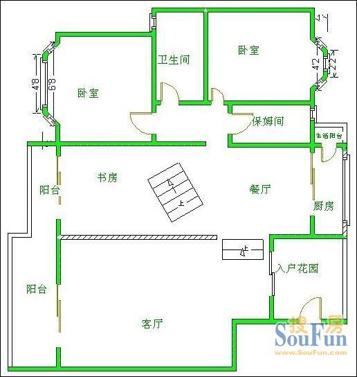 优品道三期优品道三期 4室 户型图&nbsp;4室2厅2卫1厨 205.00㎡