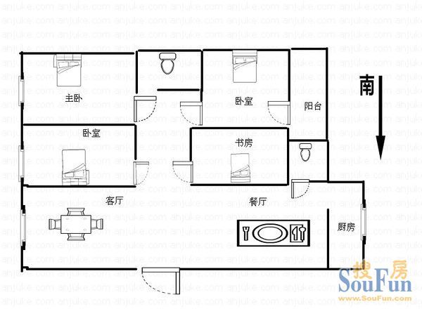 长橡宿舍户型图