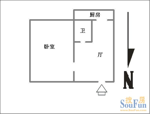 富沁园富沁园 1室 户型图 1室1厅1卫1厨 0.00㎡