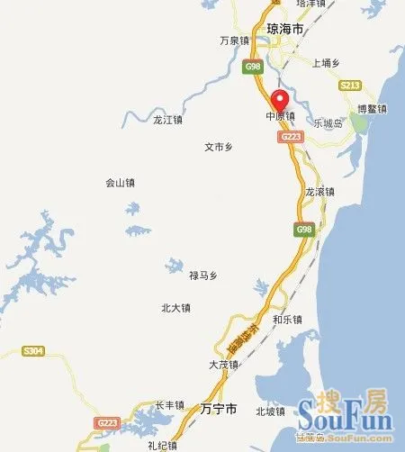 新获准建设的博鳌机场项目位于琼海市中原镇,距琼海市区12公里,与