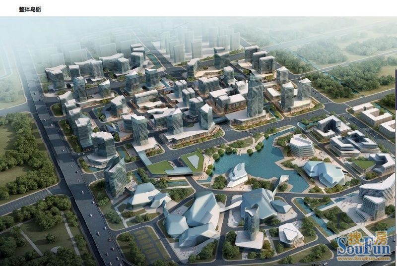 转自xici：南通新城区东部商业金融文化综合区城市设计图
