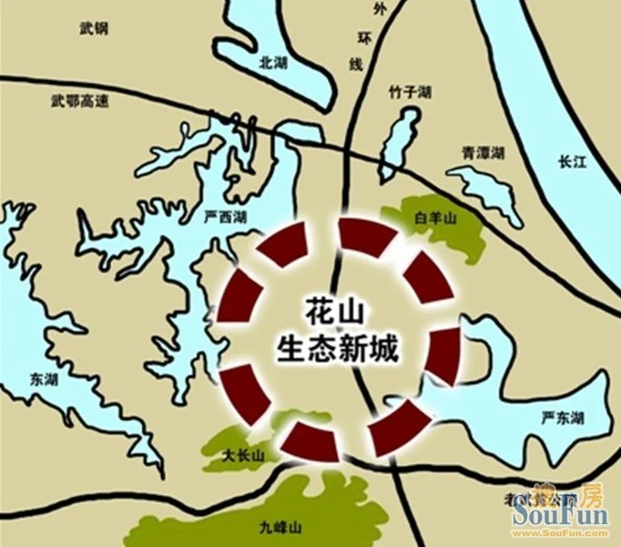 【花山新城崛起】新城规划与现实对比 基础交通成型 严西湖新区生活