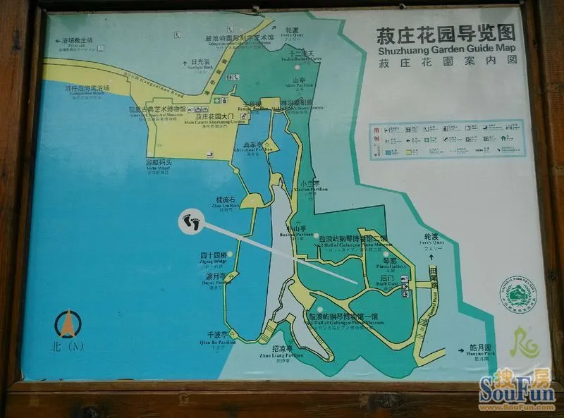 菽庄花园导游图,这里有一个地方我没有去,遗憾呀