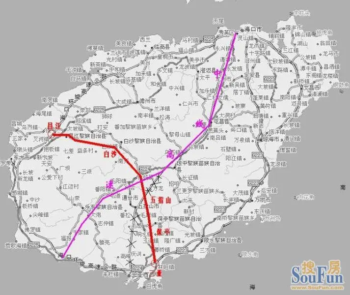 最近得知中线高速公路改线,琼中-五指山-乐东-三亚,不经过五指山和