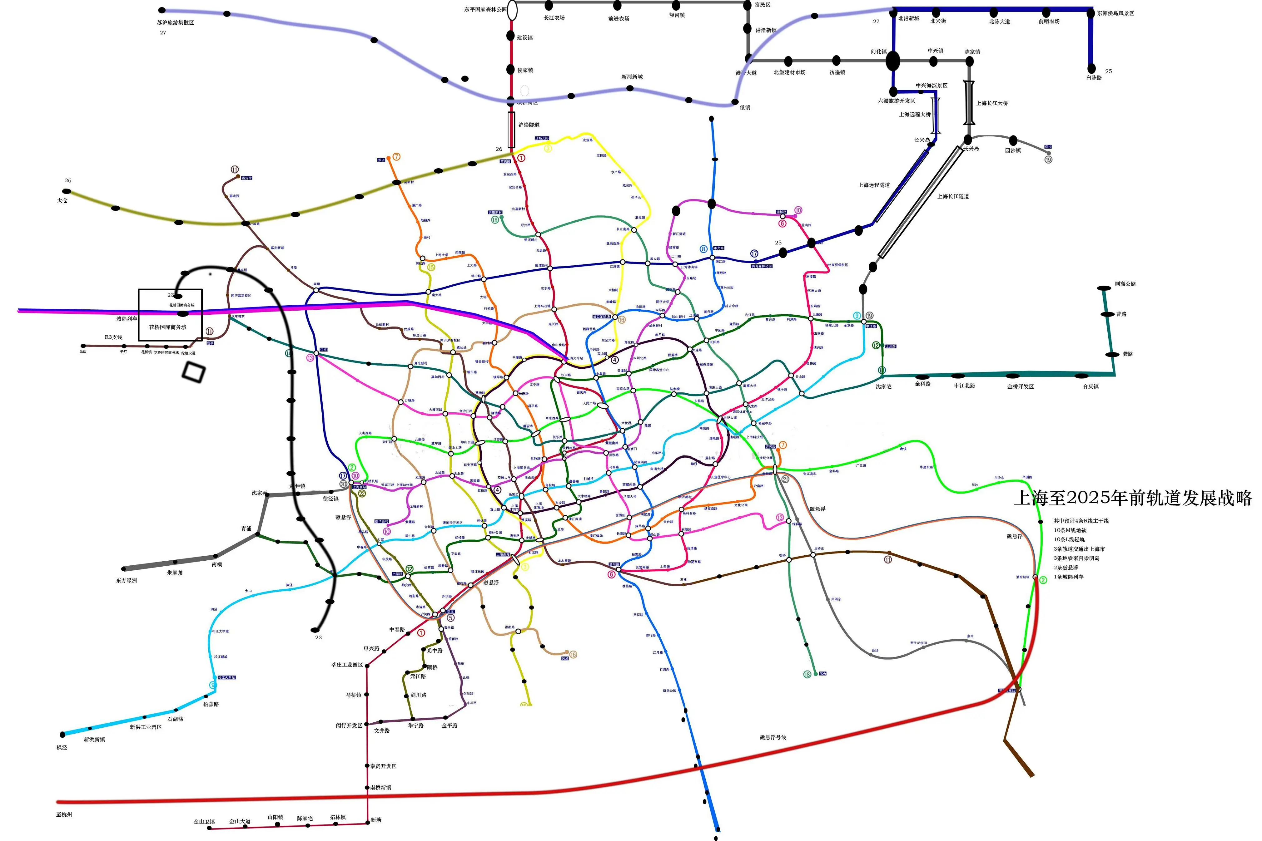 2025年上海轨道交通规划 九亭貌似有3条地铁上海源花城业主论坛 上海房天下