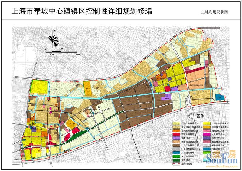 奉贤区奉城中心镇最新规划图-奉贤规划局网站找来的