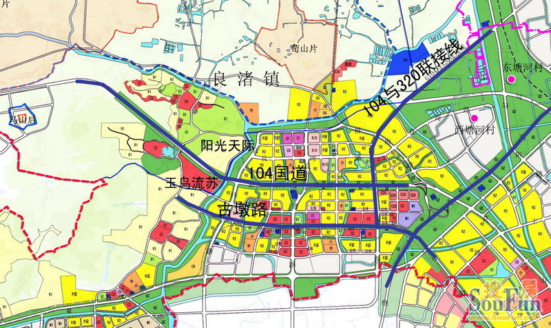 【余杭规划】良渚组团分区规划 用地规划图
