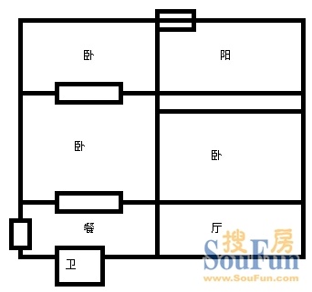 解放西路涤纶厂宿舍户型图