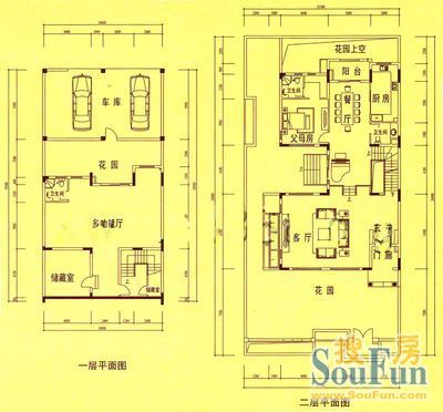 万科兰乔圣菲别墅户型图