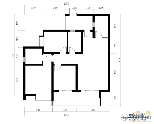 北欧知识城-现代简约-二居室 喜欢 0 北欧知识城二居室户型图