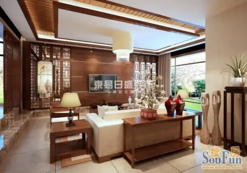 中国宝安车库-中式古典-双拼别墅院子别墅图片