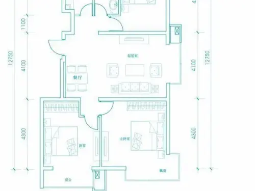 110平方设计户型图,110平米的户型图设计 户型图-光和作用装修设计