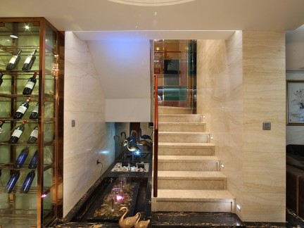 中式风格四居室客厅楼梯装修效果图大全