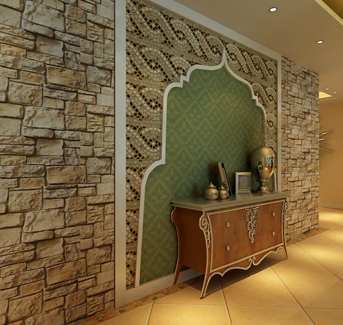 阿拉伯风格客厅楼梯装修效果图