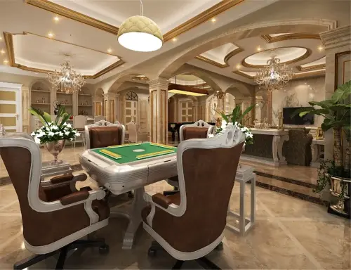 华丽水晶彰显气派 欧式新古典别墅 喜欢 0 地下棋牌室的设度典雅的