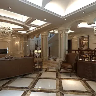 欧式别墅吊顶装修效果图