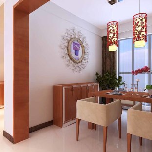 中式餐厅照片墙装修效果图