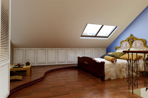 200平简欧风格别墅装修 喜欢 0 卧室 ;充分利用坡屋顶的空