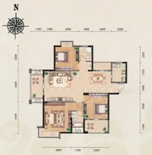 现代简约三居室128平米6万-铜锣湾香逸澜湾装修案例-南昌房天下家居