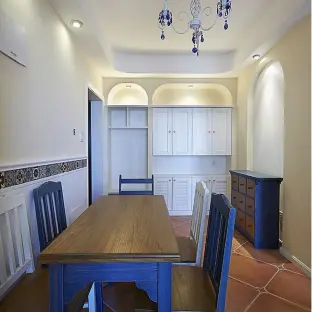 地中海风格餐厅餐桌装修效果图大全