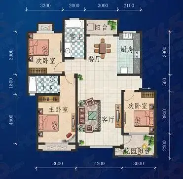欢乐星城130㎡欧式风格