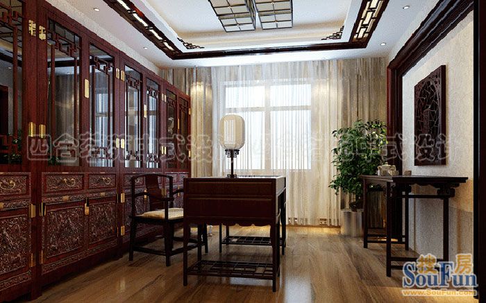 世茂龙湾-中式古典-三居室