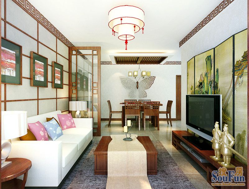 贵爵公寓-中式古典-二居室